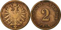 GERMANY - EMPIRE 2 Pfennig Coin, Wilhelm I, Frankfurt -