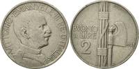 Italy 2 Lire Coin, Vittorio Emanuele III, Rome, Nickel, KM:63 -