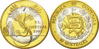 Guatemala 10 Quetzales Coin, Tower, Tri-Metallic, KM:2c.2 -