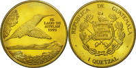 Guatemala Quetzal Coin, Tower, Brass, KM:1a.1 -