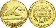 Guatemala Quetzal Coin, Tower, Gilt Alloy, KM:1b.1 -