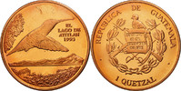 Guatemala Quetzal Coin, Tower, Copper, KM:1e.1 -