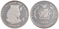 Guinea 500 Francs Coin, Silver, KM:26 -