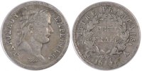 France 1/2 Franc Coin, Napoléon I, Paris, Silver, KM:691.1 -