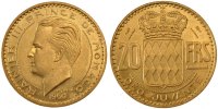 Monaco 20 Francs Coin, Cupro-Aluminium, Gadoury:140 -