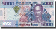 Sierra Leone 5000 Leones 2010 Banknote, 2010-04-27, KM:32 UNZ 141.54 元  ＋  41.34 元 运费