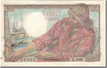 France 20 Francs 20 F 1942-1950 ''Pêcheur'', 1944-02-10 VZ 141.82 元  ＋  41.42 元 运费