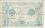 France 5 Francs Bleu, 1916-07-03, Lion Inversé -