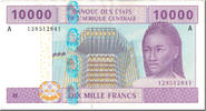 Central African States 10,000 Francs Banknote, Undated (2002), KM:410A -
