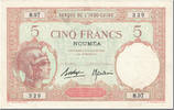 New Caledonia 5 Francs Banknote, Undated (1926), KM:36b -