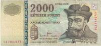 Hungary 2000 Forint Banknote, KM:198a -