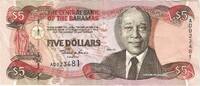 Bahamas 5 Dollars Banknote, 2001, KM:63b -