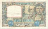 France 20 Francs Science et Travail, U.1422, Fayette:12.9 -