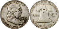 United States 1/2 Dollar Franklin, Denver, Silver, KM:199 -