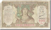 Tahiti 100 Francs Banknote, Undated (1939-65), KM:14d -