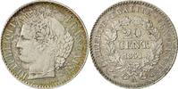 France 20 Centimes Coin, Cérès, Paris, Silver, KM:758.1 -