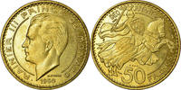 Monaco 50 Francs Coin, Cupro-Aluminium, KM:E30, Gadoury:141 -