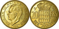 Monaco 20 Francs Coin, Cupro-Aluminium, KM:E27, Gadoury:140 -