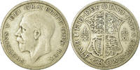 Great Britain 1/2 Crown Coin, George V, Silver, KM:835 -