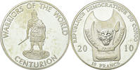 CONGO, DEMOCRATIC REPUBLIC 10 Francs Coin, Silver Plated Copper -