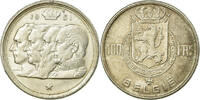 Belgium 100 Francs, 100 Frank Coin, Silver, KM:139.1 -
