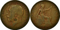 Great Britain Penny Coin, George V, Bronze, KM:810 -