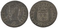 France Liard Coin, Louis XV, Liard à la vieille tête, Lille -