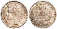 France 20 Centimes Coin, Cérès, Paris, Silver, KM:758.1 -