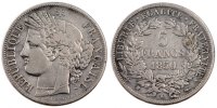 France 5 Francs Coin, Cérès, Bordeaux, Silver, KM:761.3 -