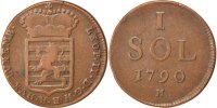 Luxembourg Sol Coin, Leopold II, G, Copper, KM:15 -