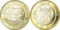 Finland 5 Euro Le coucou en Carélie, Bi-Metallic, KM:207 -