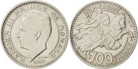 Monaco 100 Francs, Cent Coin, Rainier III, Copper-nickel -