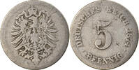 GERMANY - EMPIRE 5 Pfennig Coin, Wilhelm I, Karlsruhe -