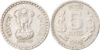 India 5 Rupees Copper-nickel, KM:154.1 -