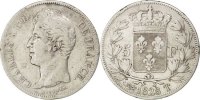 France 5 Francs Coin, Charles X, Nantes, Silver, KM:728.12 -