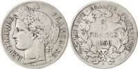 France 5 Francs Coin, Cérès, Bordeaux, Silver, KM:761.3 -