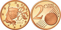France 2 Euro Cent Proof, Copper Plated Steel, KM:1283 -