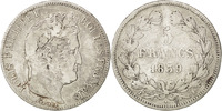 France 5 Francs Coin, Louis-Philippe, Paris, Silver -