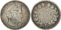 France 5 Francs Coin, Louis-Philippe, Paris, Silver -