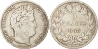 France 5 Francs Coin, Louis-Philippe, Strasbourg, Silver -