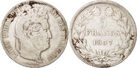 France 5 Francs Coin, Louis-Philippe, Lille, Silver -