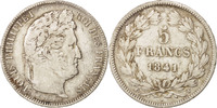 France 5 Francs Coin, Louis-Philippe, Lille, Silver -