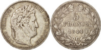 France 5 Francs Coin, Louis-Philippe, Lille, Silver -