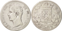 France 5 Francs Coin, Charles X, Nantes, Silver, KM:728.12 -