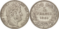 France 5 Francs Coin, Louis-Philippe, Rouen, Silver -