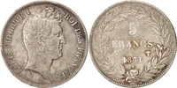 France 5 Francs Coin, Louis-Philippe, Lille, Silver -