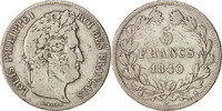 France 5 Francs Coin, Louis-Philippe, Paris, Silver -