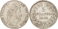 France 5 Francs Coin, Louis-Philippe, Rouen, Silver -