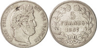 France 5 Francs Coin, Louis-Philippe, Rouen, Silver -