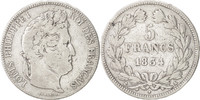 France 5 Francs Coin, Louis-Philippe, Paris, Silver -